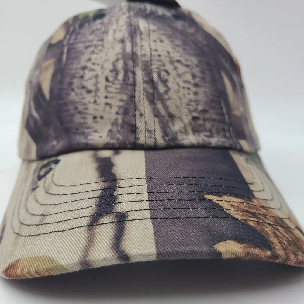 Big Bill Hat Adjustable Camo Beige Blank Hunting Outdoors Wood'n Trail Dad Men